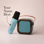 Portable Speaker with Mike, Bluetooth Mic with Speaker, Rechargeable Wireless Speaker and Mic, K12