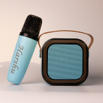 Portable Speaker with Mike, Bluetooth Mic with Speaker, Rechargeable Wireless Speaker and Mic, K12