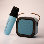 Portable Speaker with Mike, Bluetooth Mic with Speaker, Rechargeable Wireless Speaker and Mic, K12